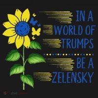 Zelensky Ukraine Support In A World Of Trumps Be A Zelensky Kids Hoodie thumb 5