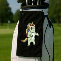 Zombie Unicorn Golf Towel thumb 2