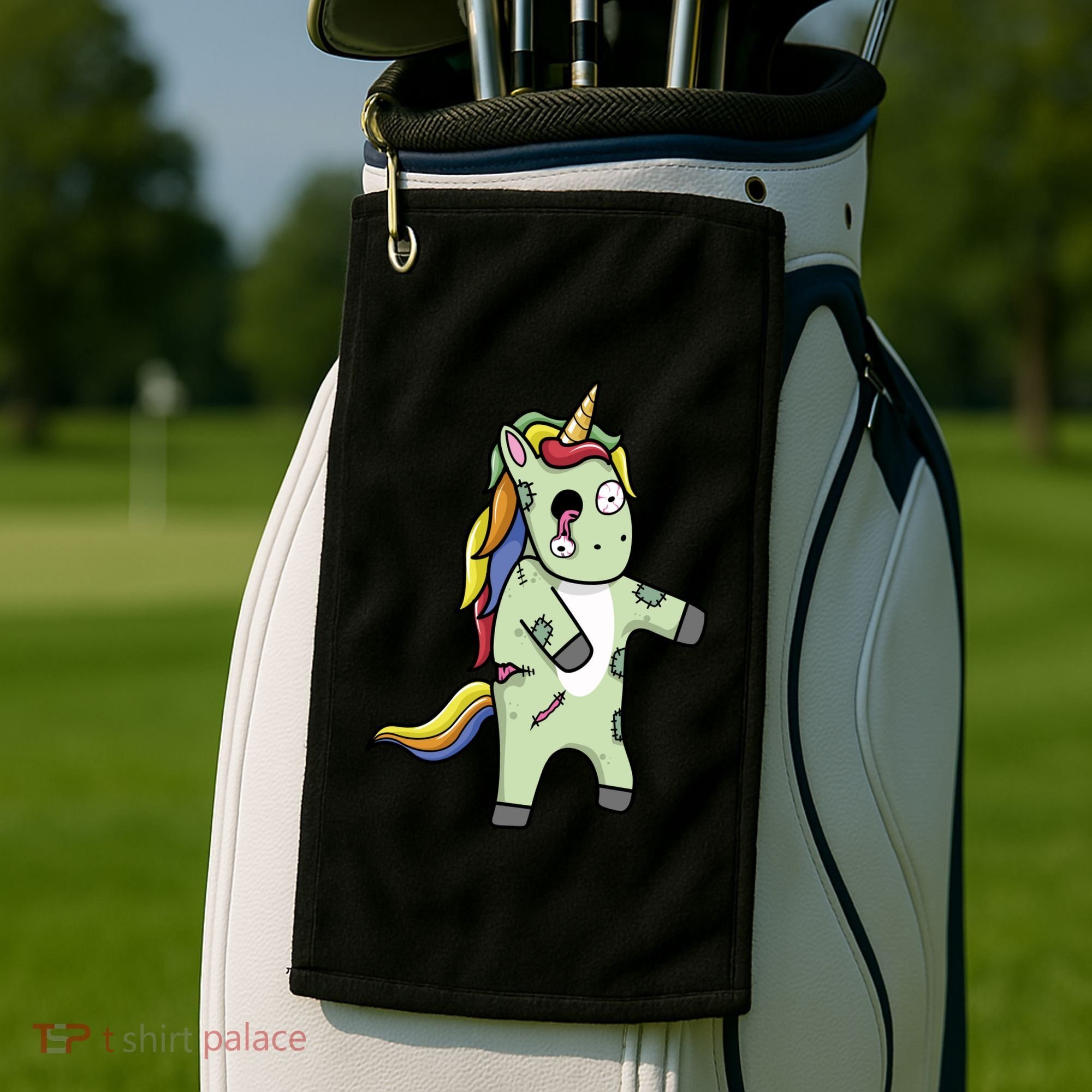 Zombie Unicorn Golf Towel