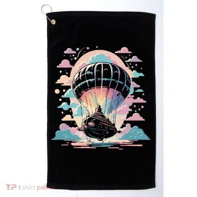 Zeppelin Vintage Retro Zeppelin Gift Dirigible Airship Gift Golf Towel