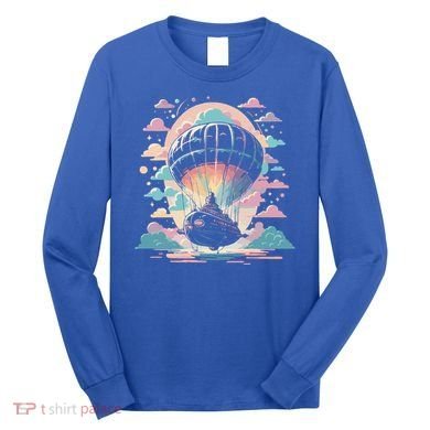 Zeppelin Vintage Retro Zeppelin Gift Dirigible Airship Gift Long Sleeve Shirt