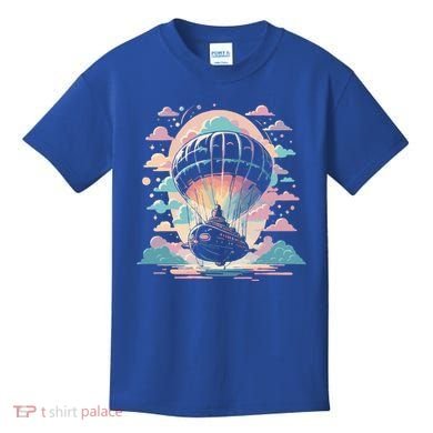 Zeppelin Vintage Retro Zeppelin Gift Dirigible Airship Gift Kids T-Shirt