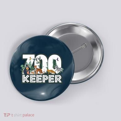 Zookeeper Wild Woods Jungle Tropical Forest Animals Theme Button