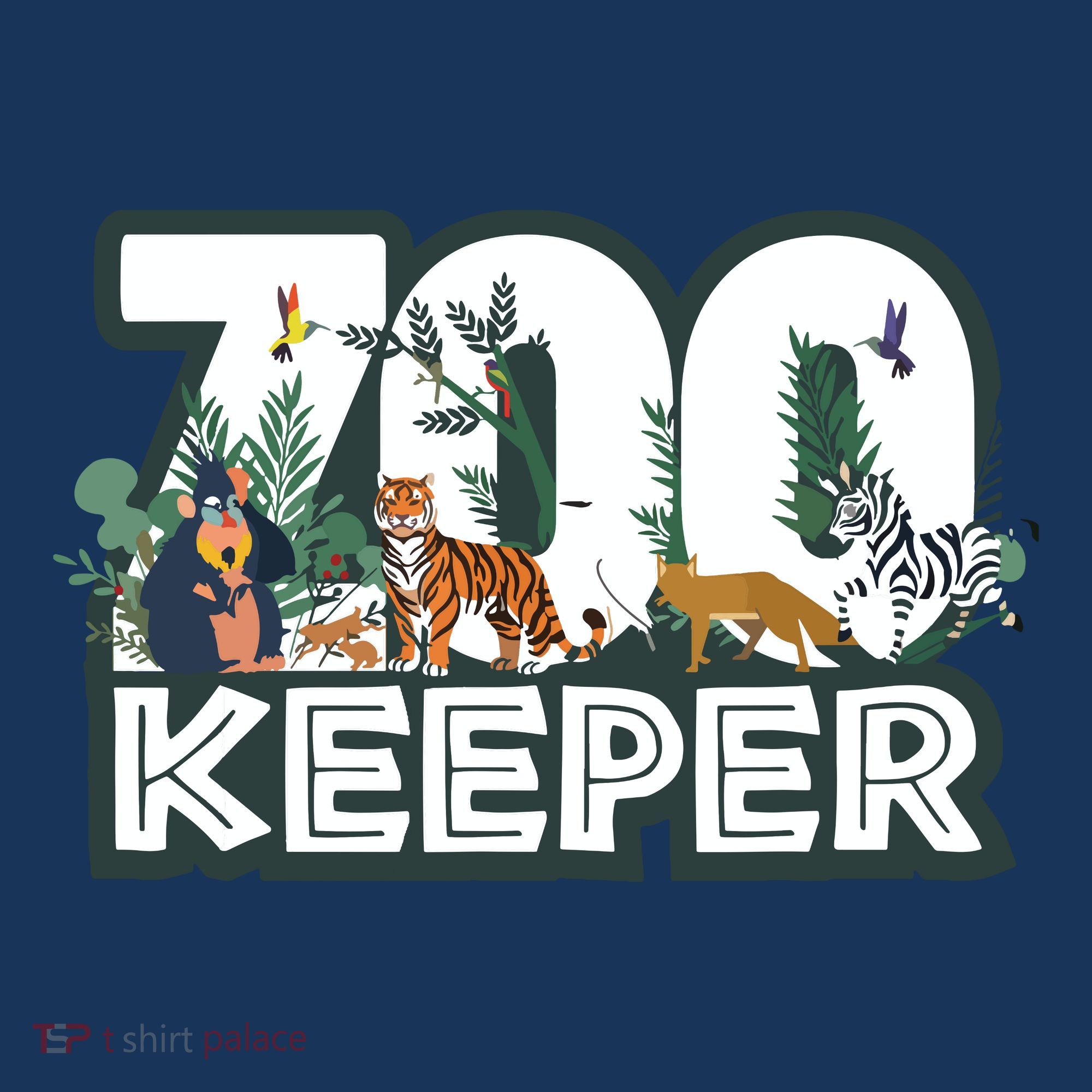 Zookeeper Wild Woods Jungle Tropical Forest Animals Theme Women's Hoodie
