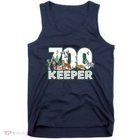 Zookeeper Wild Woods Jungle Tropical Forest Animals Theme Tank Top thumb 0