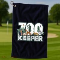 Zookeeper Wild Woods Jungle Tropical Forest Animals Theme Golf Towel thumb 1