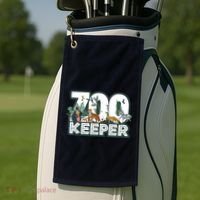 Zookeeper Wild Woods Jungle Tropical Forest Animals Theme Golf Towel thumb 2