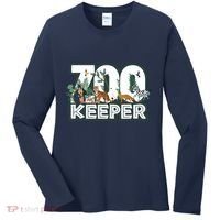 Zookeeper Wild Woods Jungle Tropical Forest Animals Theme Women's Long Sleeve Shirt thumb 0