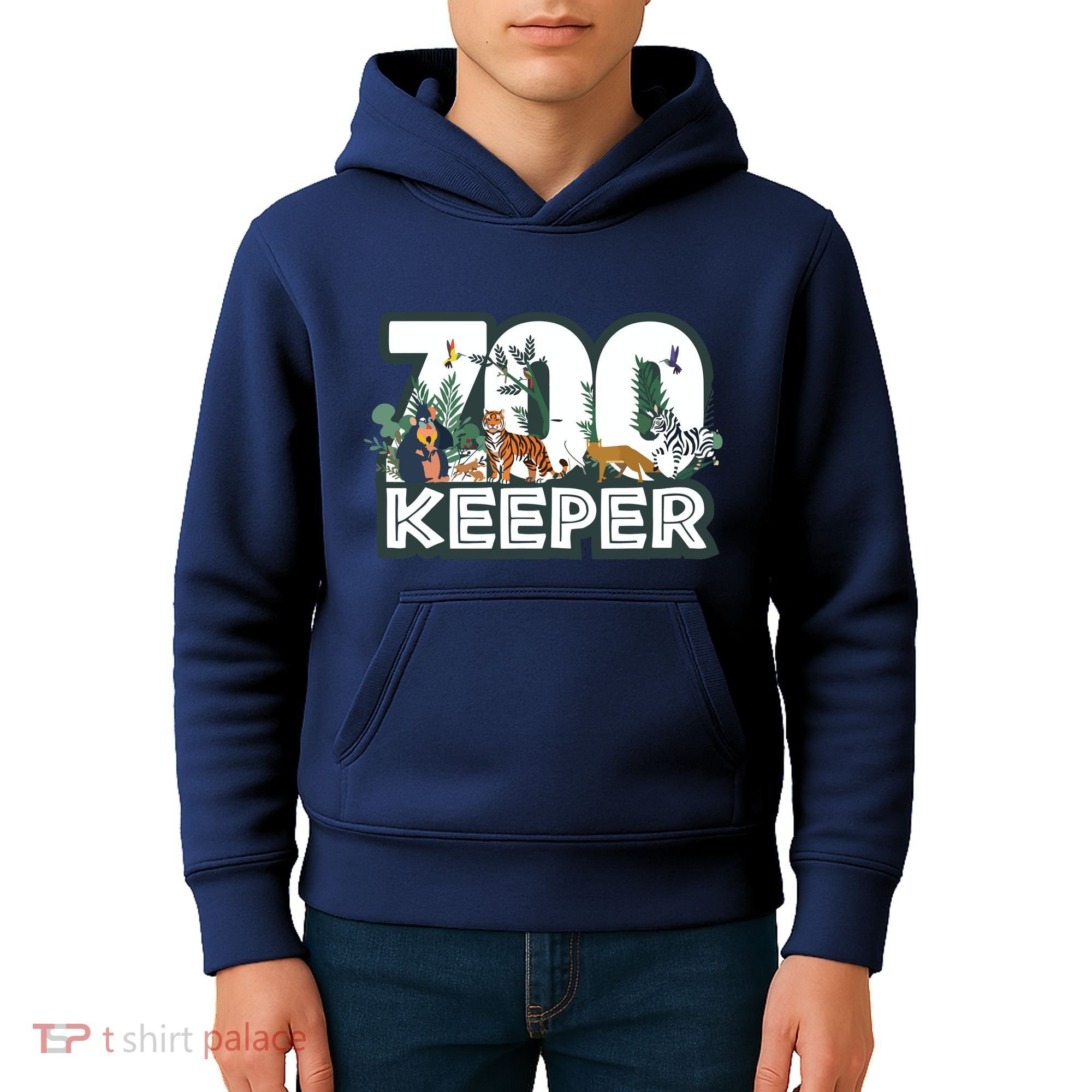 Zookeeper Wild Woods Jungle Tropical Forest Animals Theme Kids Hoodie