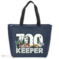 Zookeeper Wild Woods Jungle Tropical Forest Animals Theme Tote Bag thumb 0