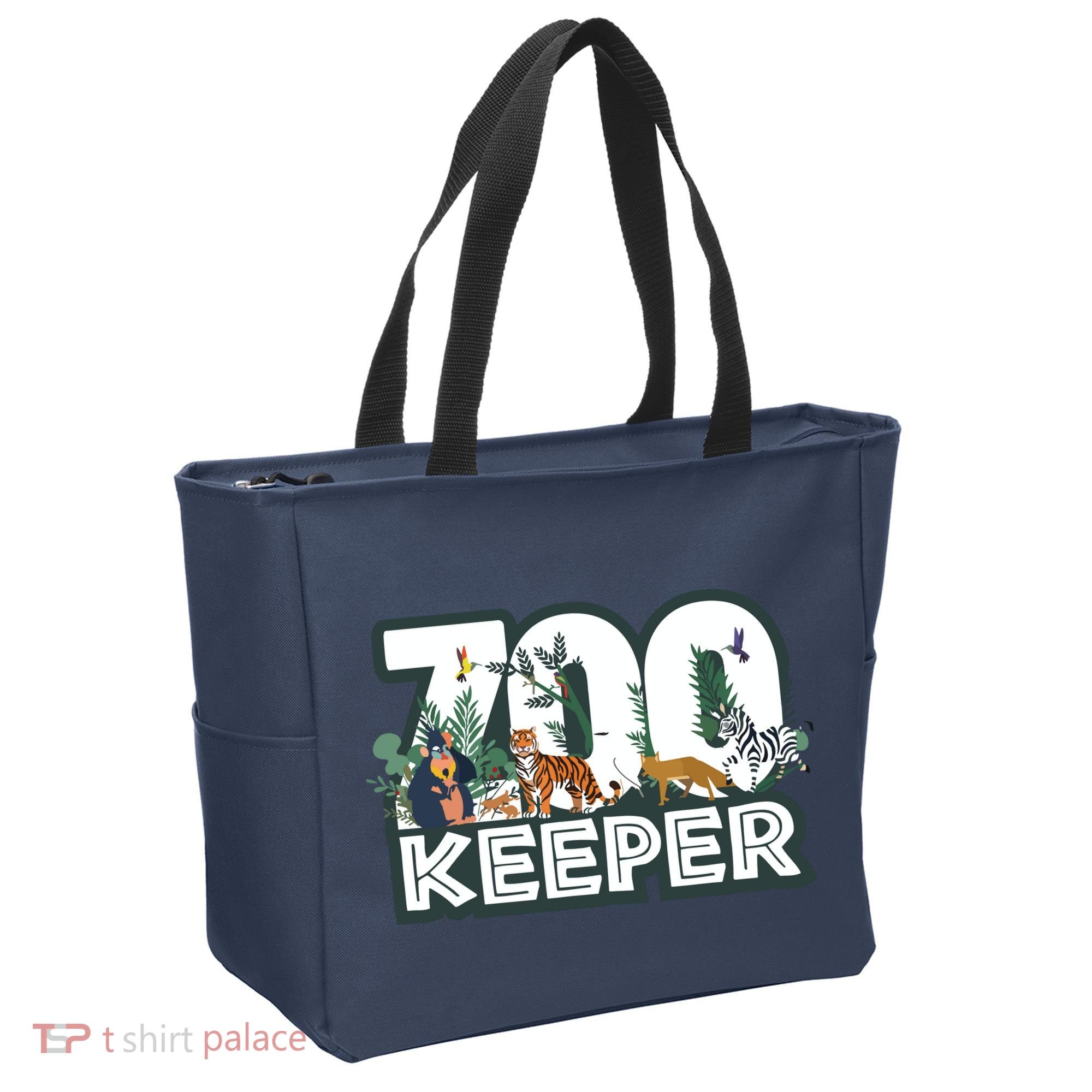 Zookeeper Wild Woods Jungle Tropical Forest Animals Theme Tote Bag
