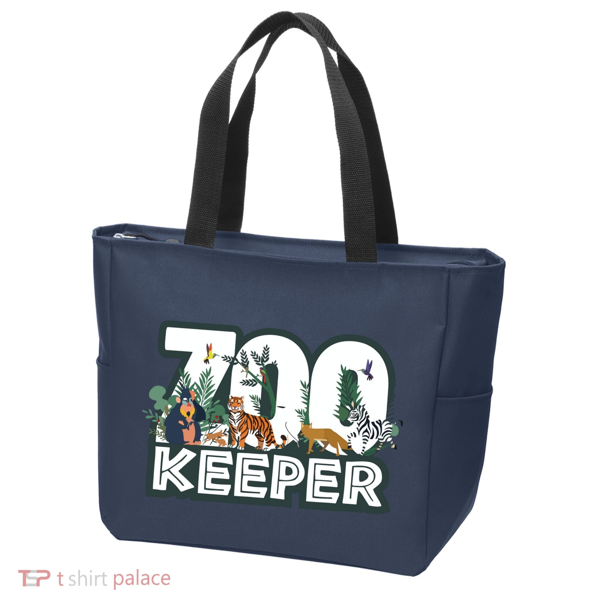 Zookeeper Wild Woods Jungle Tropical Forest Animals Theme Tote Bag