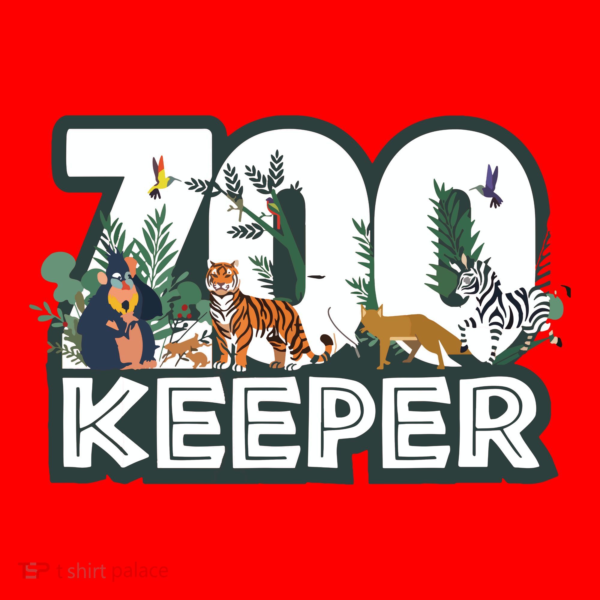 Zookeeper Wild Woods Jungle Tropical Forest Animals Theme Santa Hat