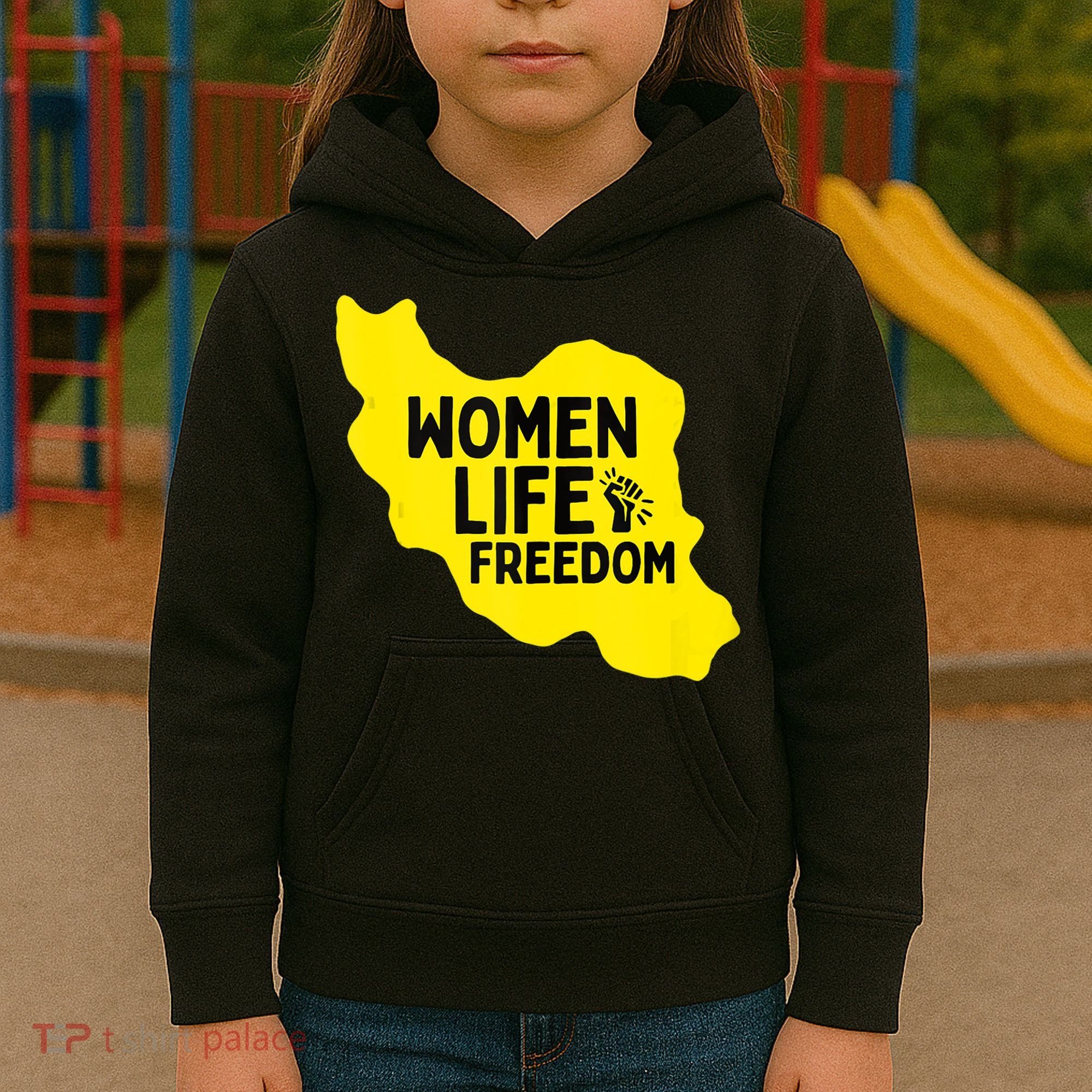 Zan Zindgi Azadi Women Life Freedom Kids Hoodie