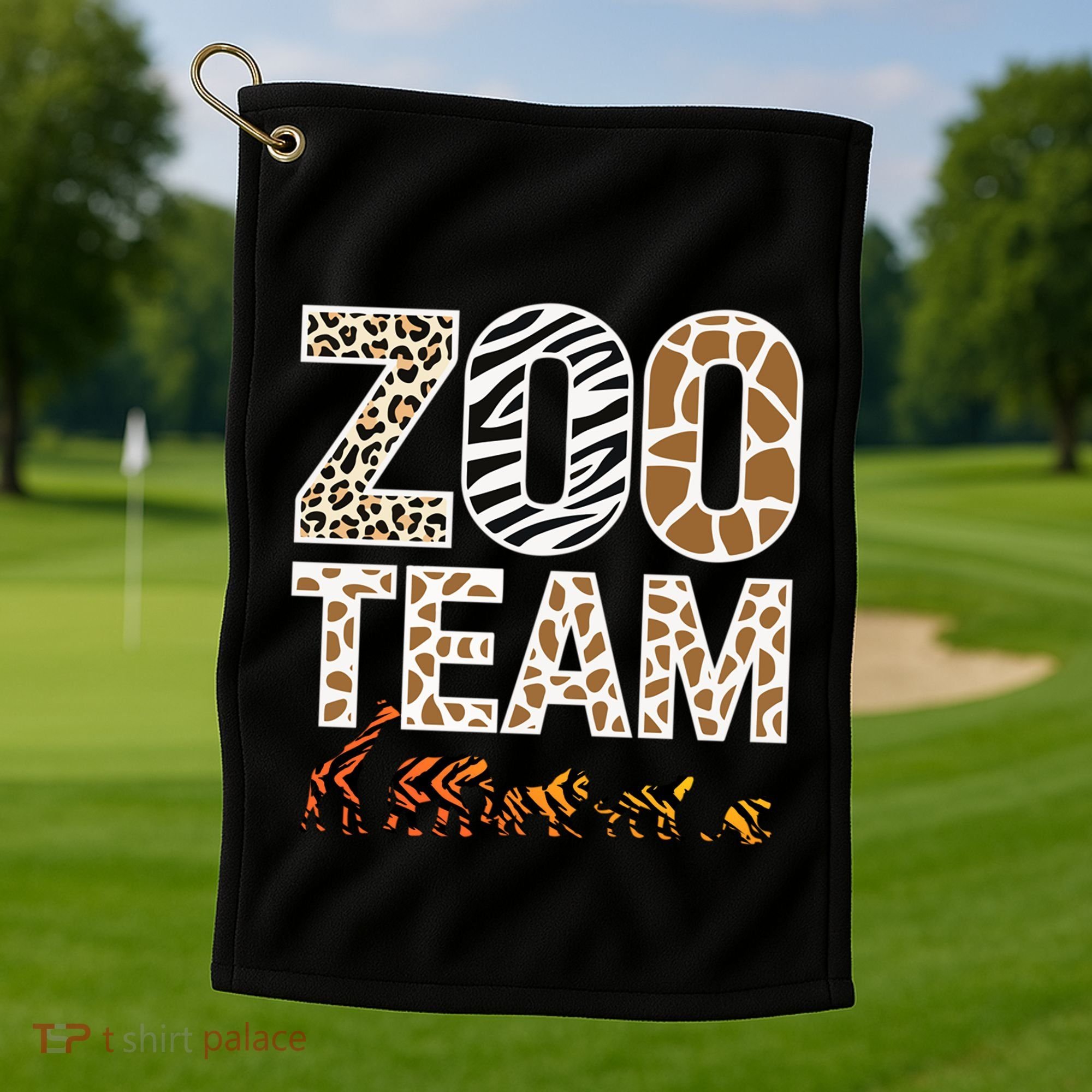 Zookeeper Zoo Animals Wildlife Golf Towel