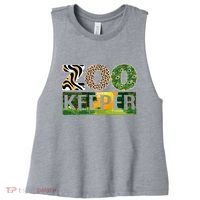 Zookeeper Zoo Animals Zoo Keeper Zoos Women's Racerback Cropped Tank thumb 0