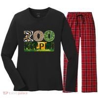 Zookeeper Zoo Animals Zoo Keeper Zoos Women's Long Sleeve Flannel Pajama Set  thumb 0