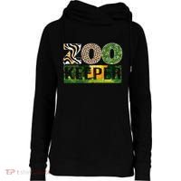 Zookeeper Zoo Animals Zoo Keeper Zoos Womens Funnel Neck Pullover Hood thumb 0