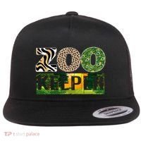 Zookeeper Zoo Animals Zoo Keeper Zoos Flat Bill Trucker Hat thumb 0