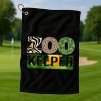 Zookeeper Zoo Animals Zoo Keeper Zoos Golf Towel thumb 1