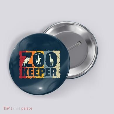 Zookeeper Zoo Animal Explorer Fun Safari Jungle Holiday Gift Button