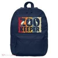 Zookeeper Zoo Animal Explorer Fun Safari Jungle Holiday Gift 16 in Basic Backpack thumb 0