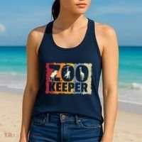 Zookeeper Zoo Animal Explorer Fun Safari Jungle Holiday Gift Women's Tank Top thumb 2
