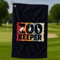 Zookeeper Zoo Animal Explorer Fun Safari Jungle Holiday Gift Golf Towel thumb 1