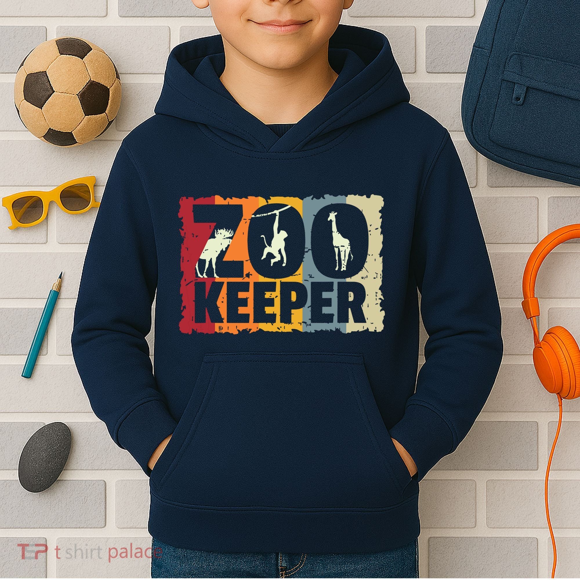 Zookeeper Zoo Animal Explorer Fun Safari Jungle Holiday Gift Kids Hoodie