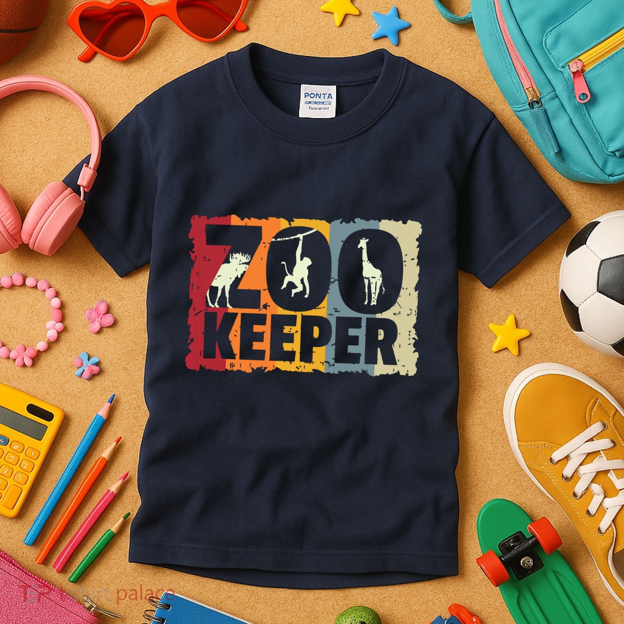 Zookeeper Zoo Animal Explorer Fun Safari Jungle Holiday Gift Kids T-Shirt