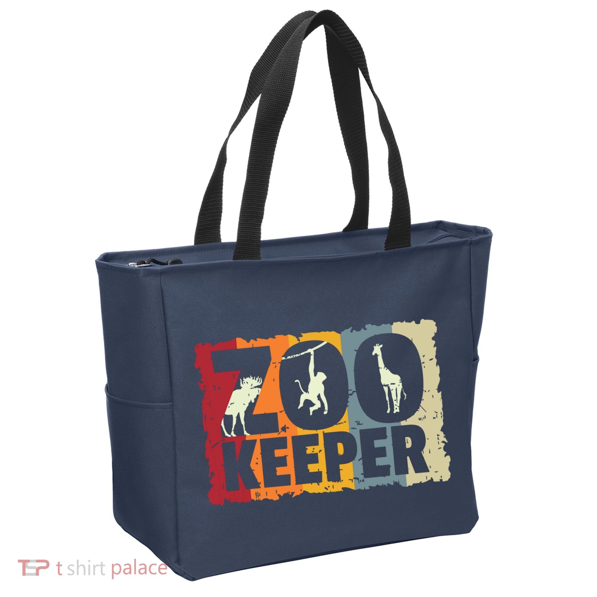 Zookeeper Zoo Animal Explorer Fun Safari Jungle Holiday Gift Tote Bag