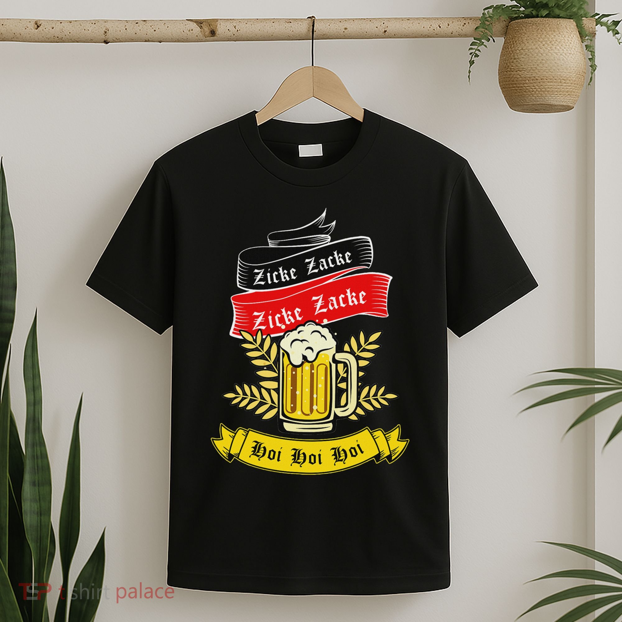 Zicke Zacke Hoi Funny Germany Flag Oktoberfest German T-Shirt