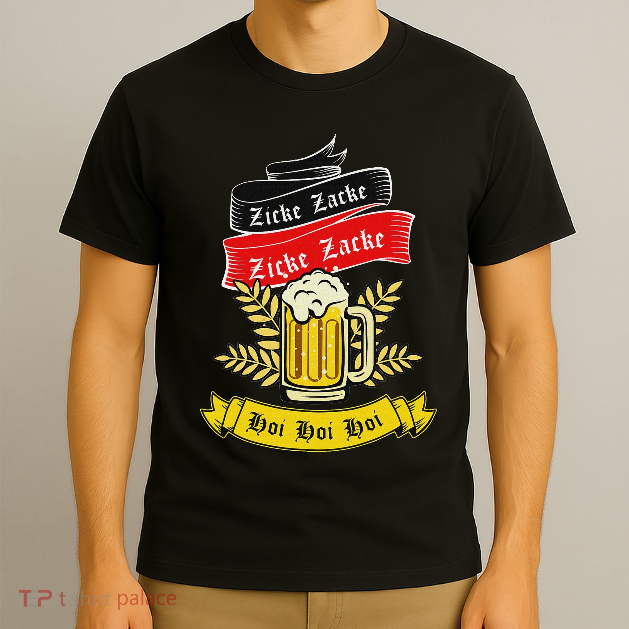 Zicke Zacke Hoi Funny Germany Flag Oktoberfest German T-Shirt