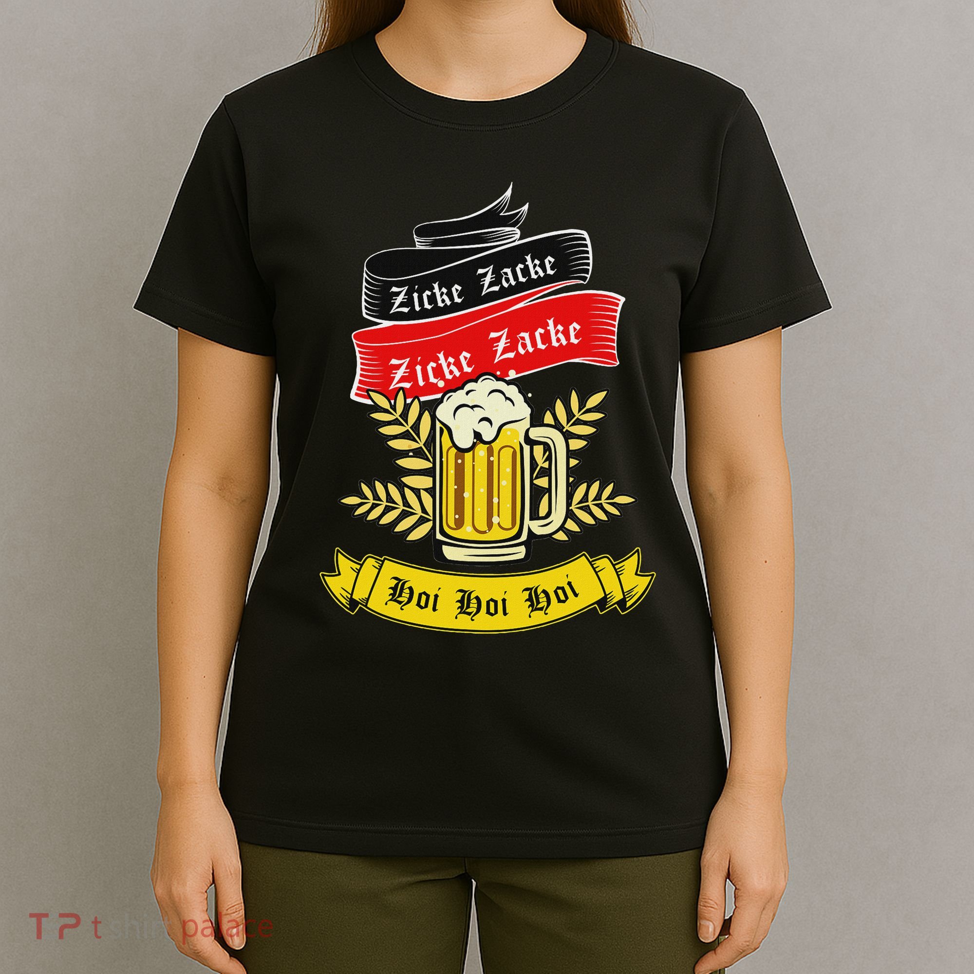 Zicke Zacke Hoi Funny Germany Flag Oktoberfest German T-Shirt