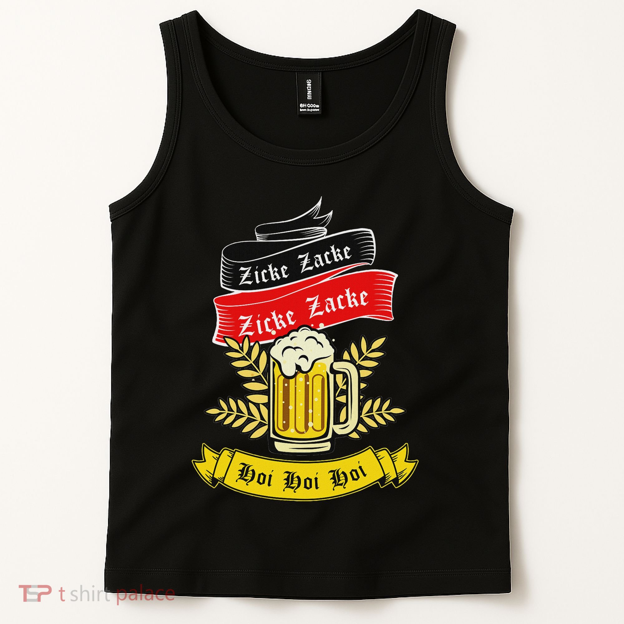 Zicke Zacke Hoi Funny Germany Flag Oktoberfest German Tank Top