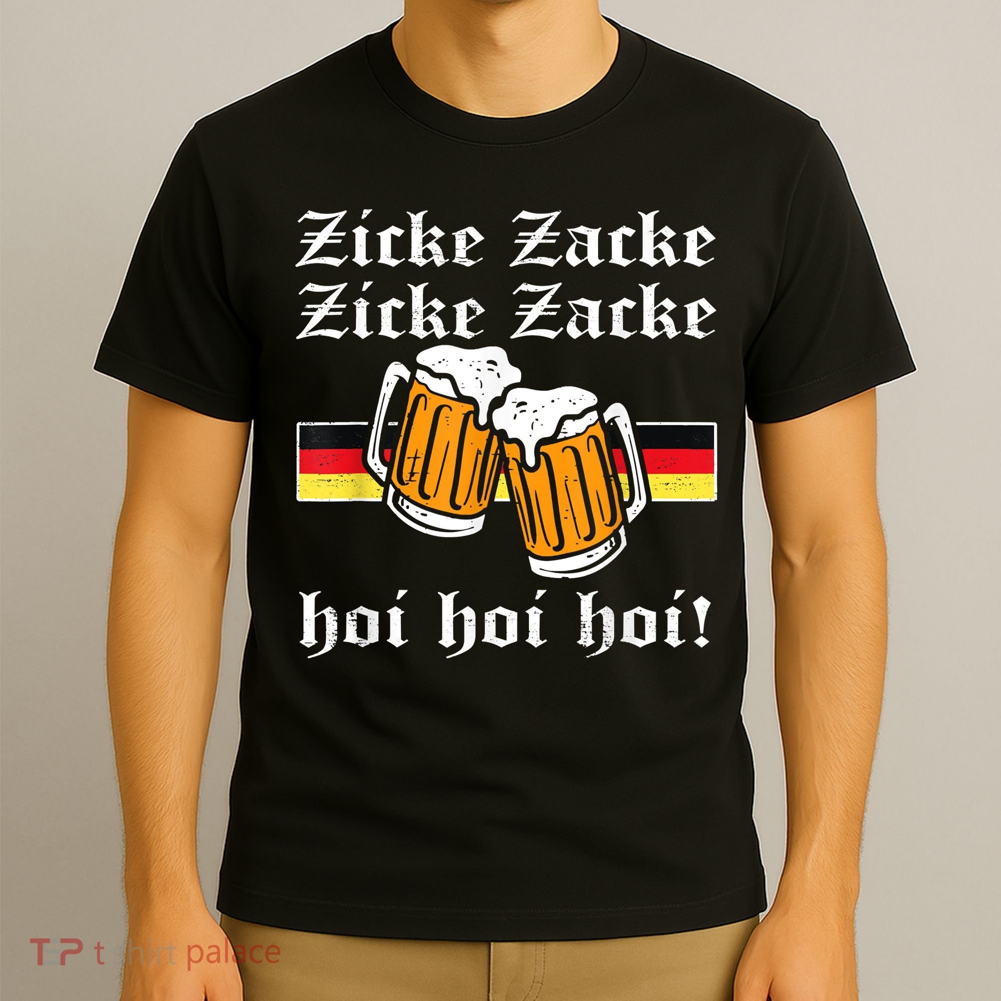 Zicke Zacke Hoi Funny Germany Flag Oktoberfest German T-Shirt