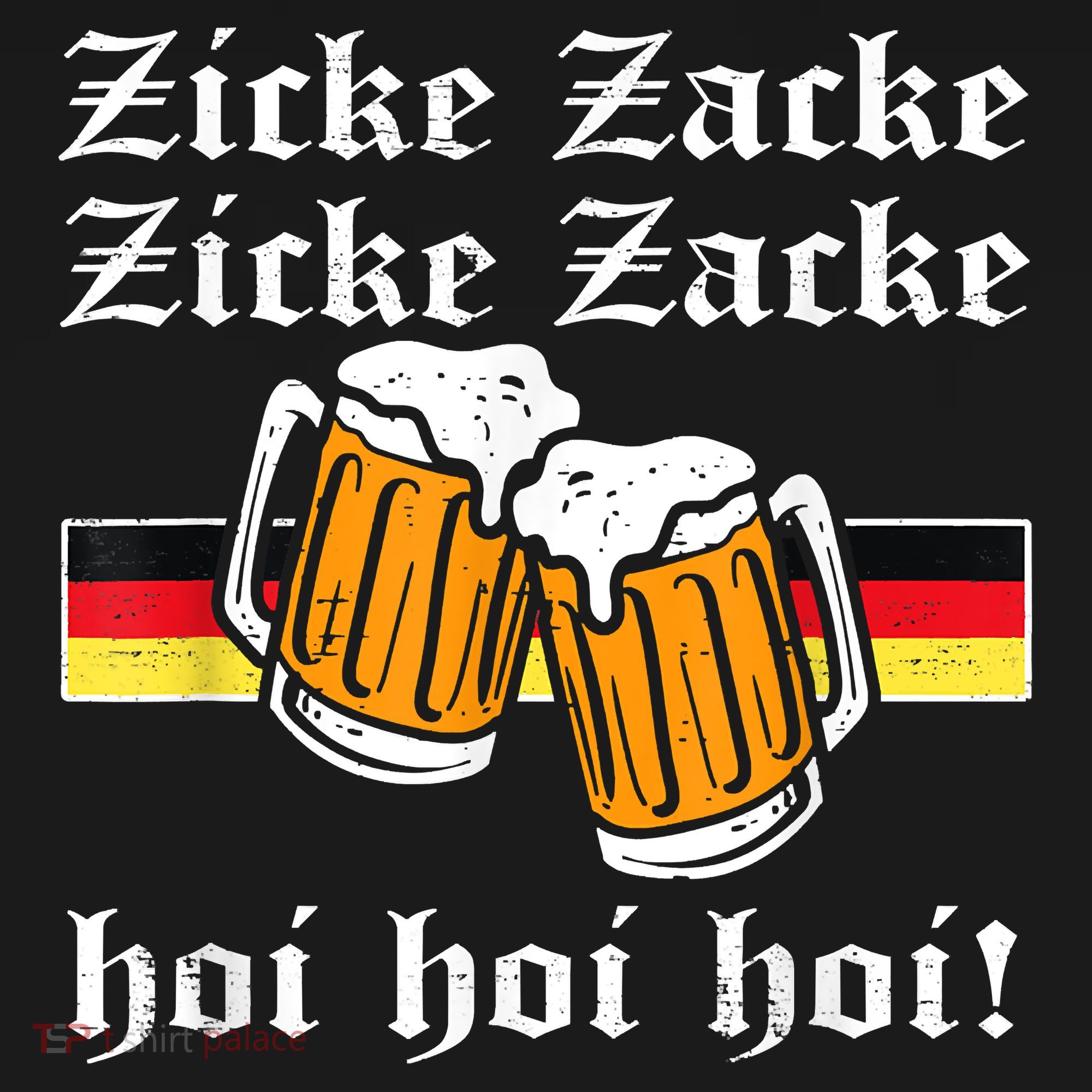 Zicke Zacke Hoi Funny Germany Flag Oktoberfest German T-Shirt