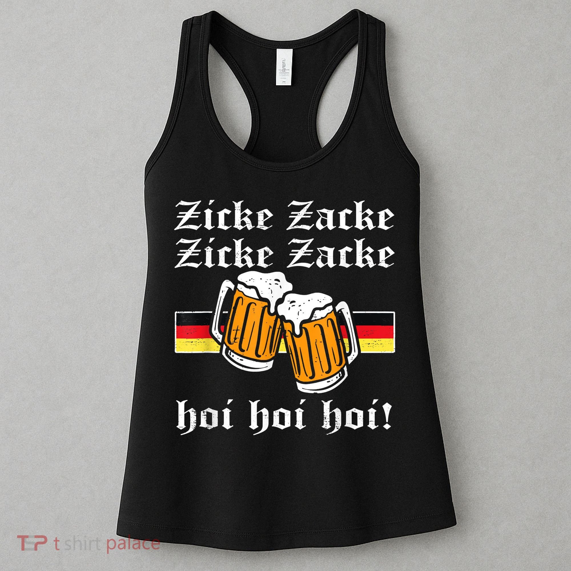 Zicke Zacke Hoi Funny Germany Flag Oktoberfest German Women's Tank Top