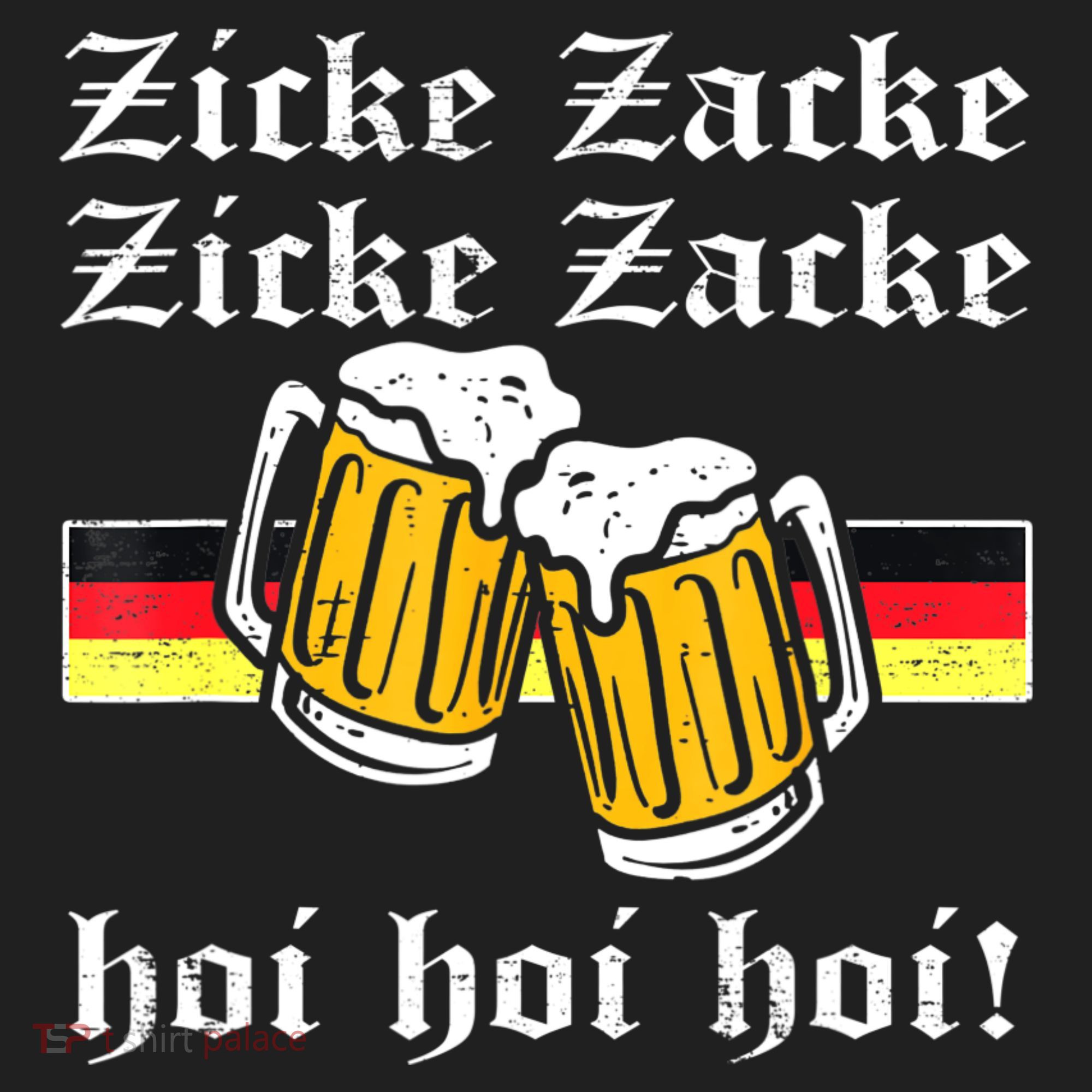 Zicke Zacke Hoi Funny Germany Flag Oktoberfest German Beanie