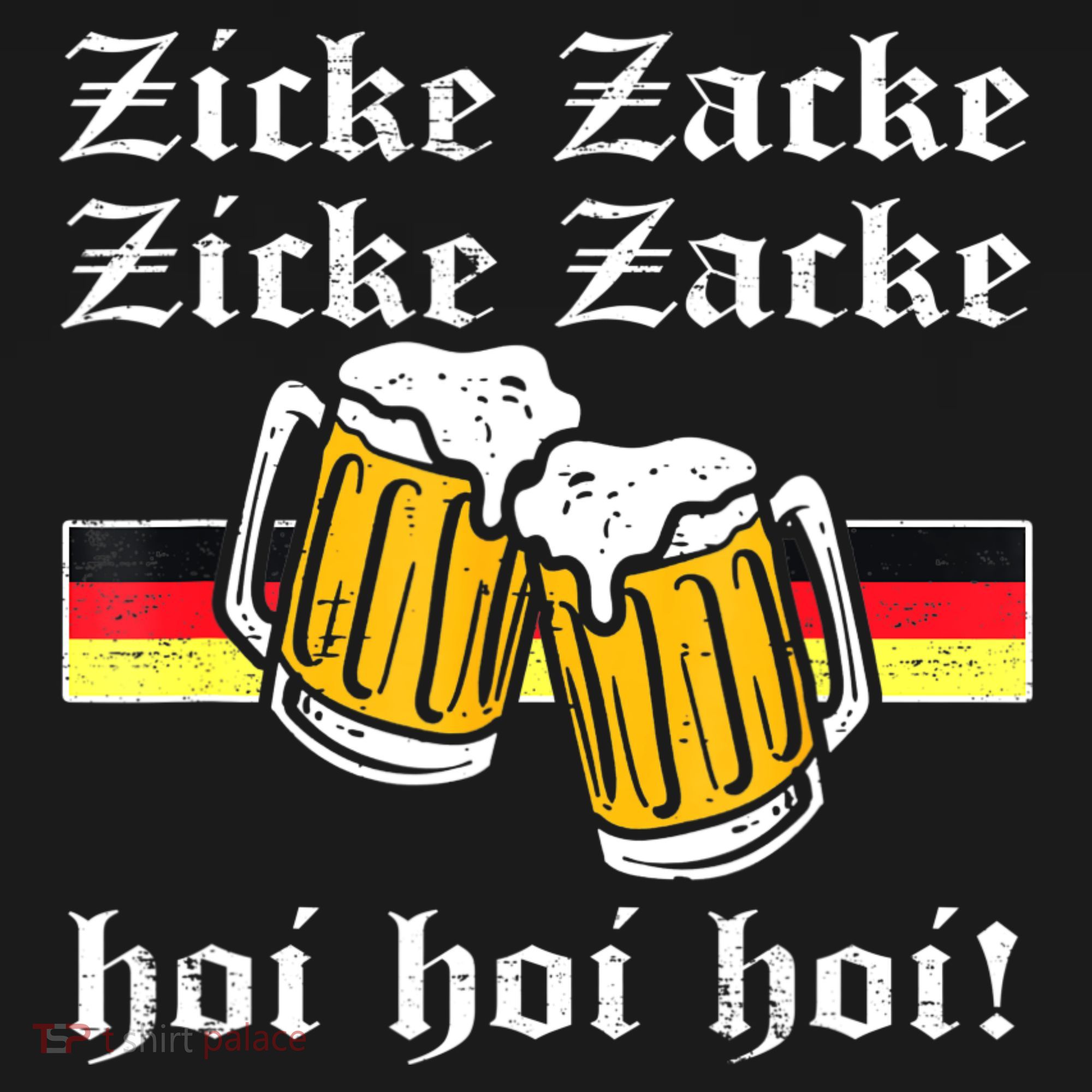 Zicke Zacke Hoi Funny Germany Flag Oktoberfest German Ornament