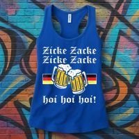 Zicke Zacke Hoi Funny Germany Flag Oktoberfest German Women's Tank Top thumb 3