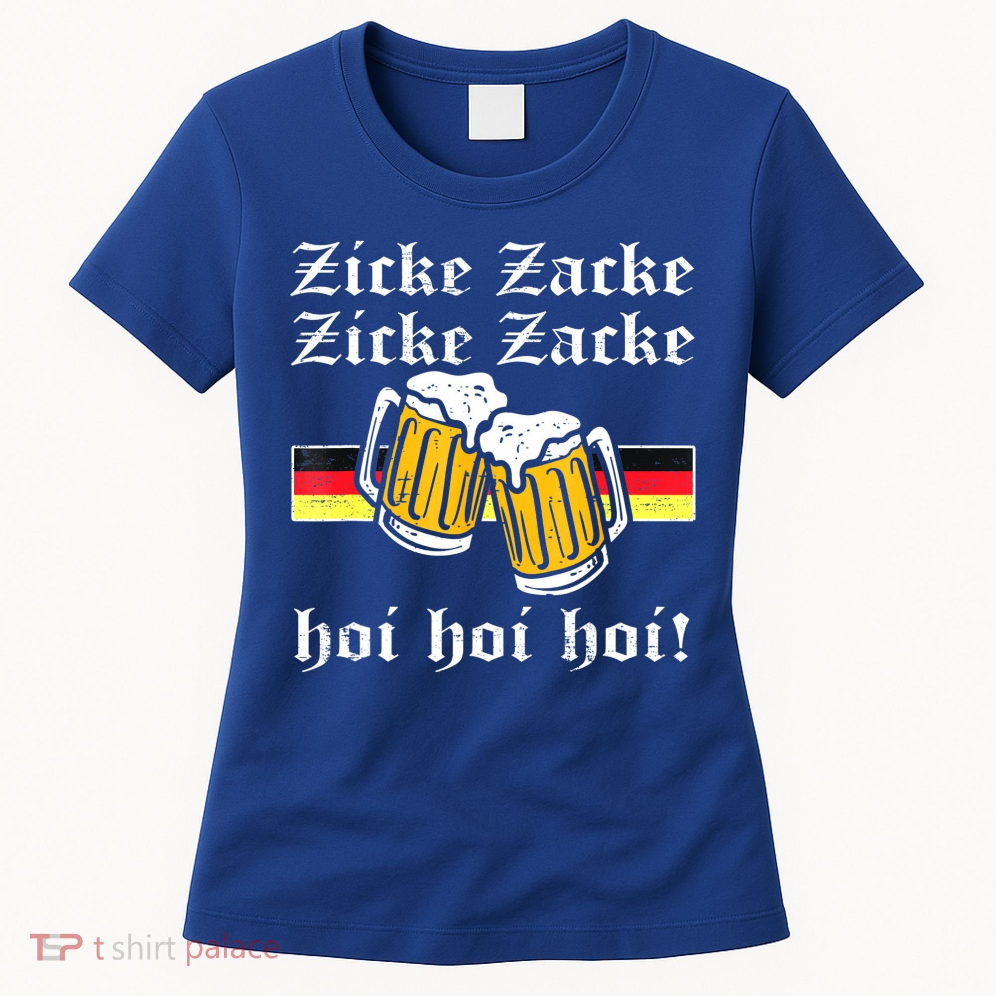 Zicke Zacke Hoi Funny Germany Flag Oktoberfest German Women's T-Shirt