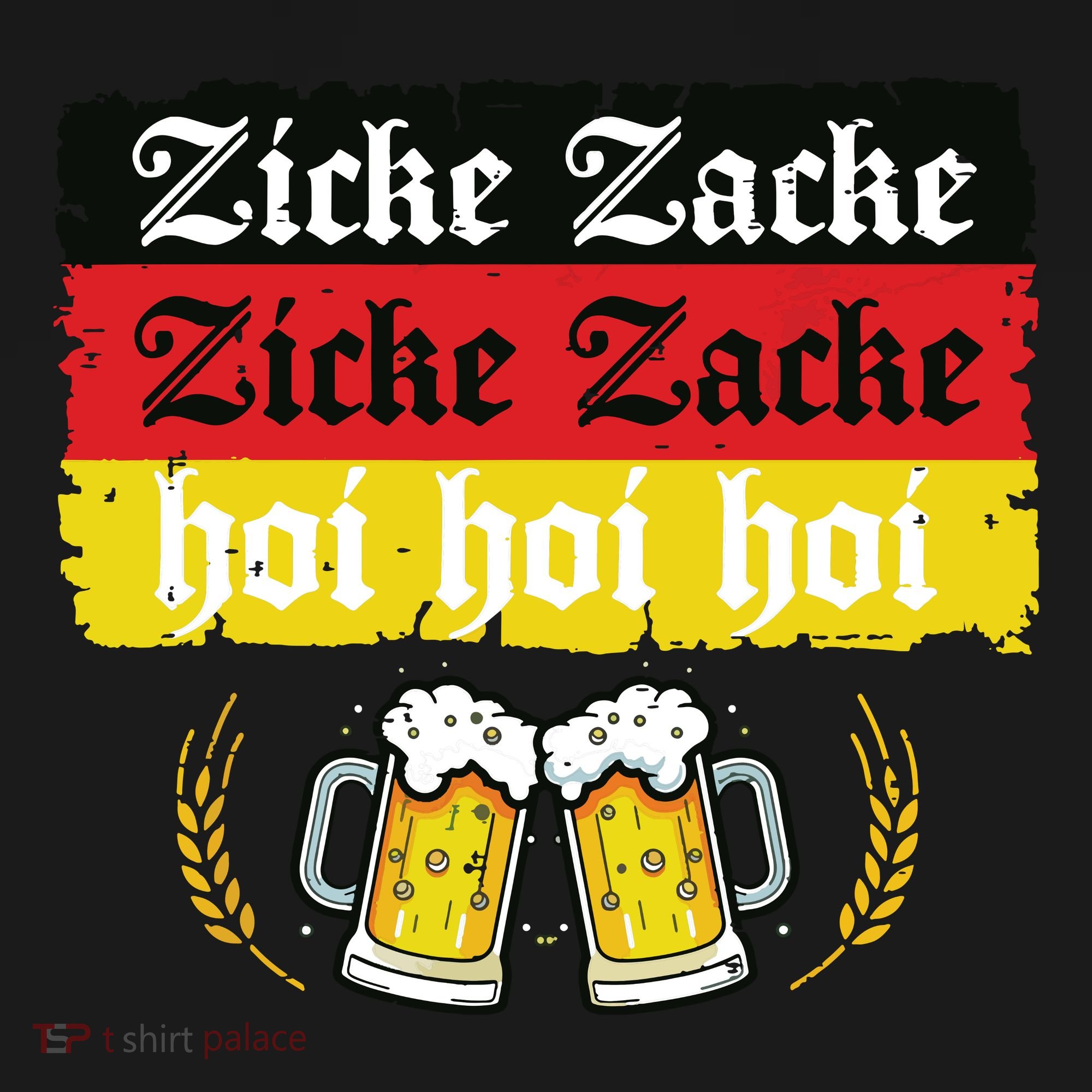 Zicke Zacke Hoi Oktoberfest German Flag Party Funny Bucket Hat