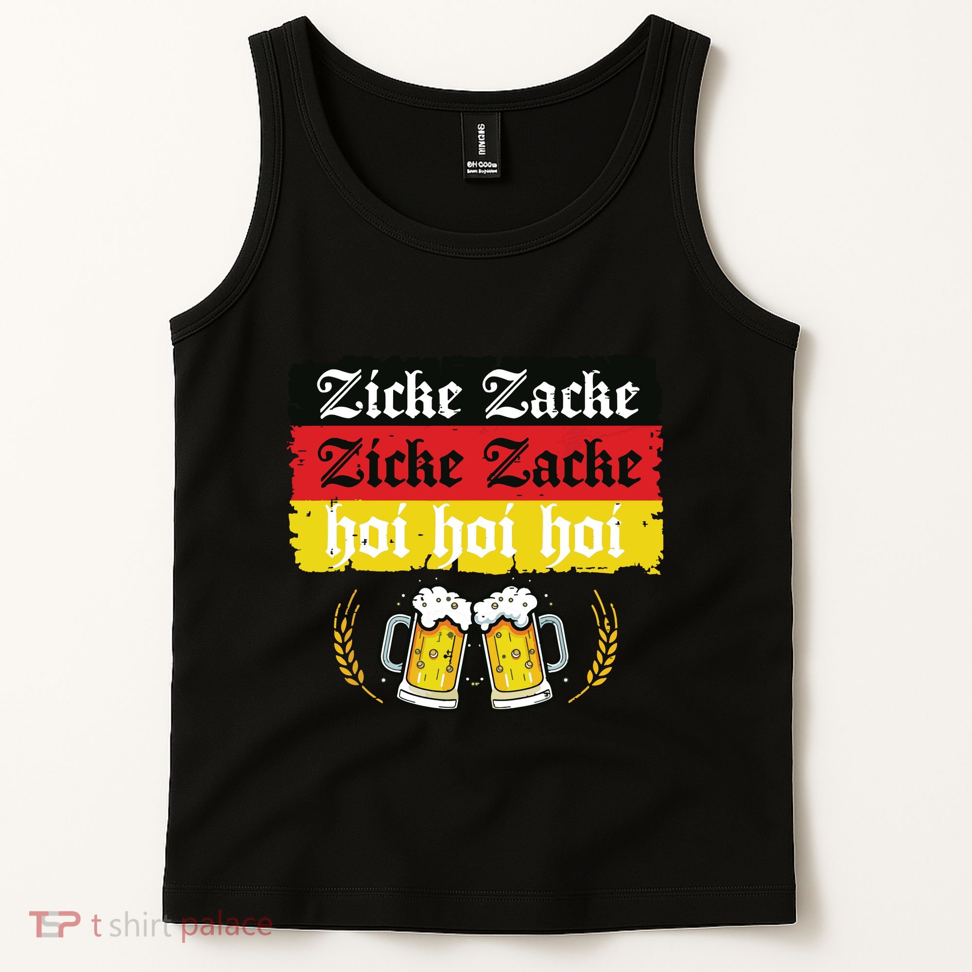 Zicke Zacke Hoi Oktoberfest German Flag Party Funny Tank Top