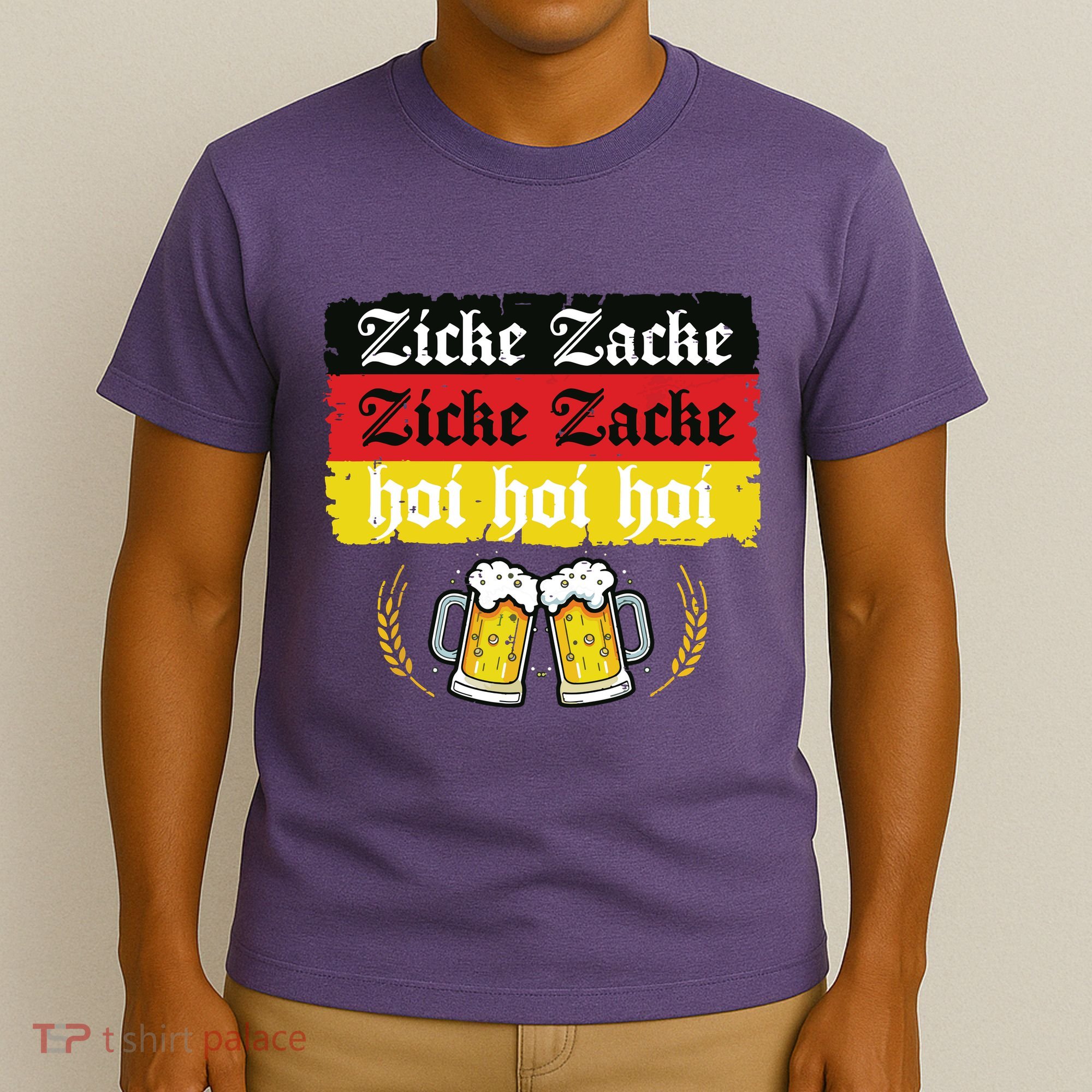 Zicke Zacke Hoi Oktoberfest German Flag Party Funny T-Shirt