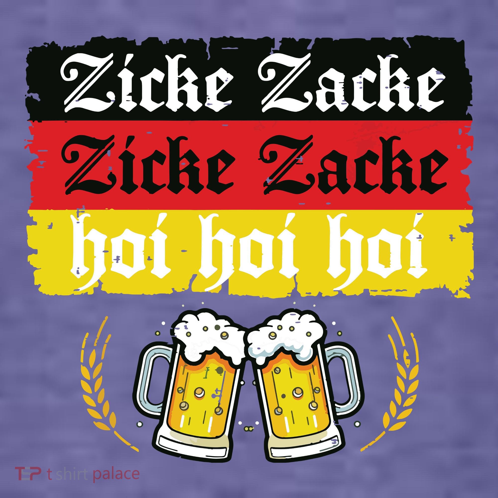 Zicke Zacke Hoi Oktoberfest German Flag Party Funny T-Shirt