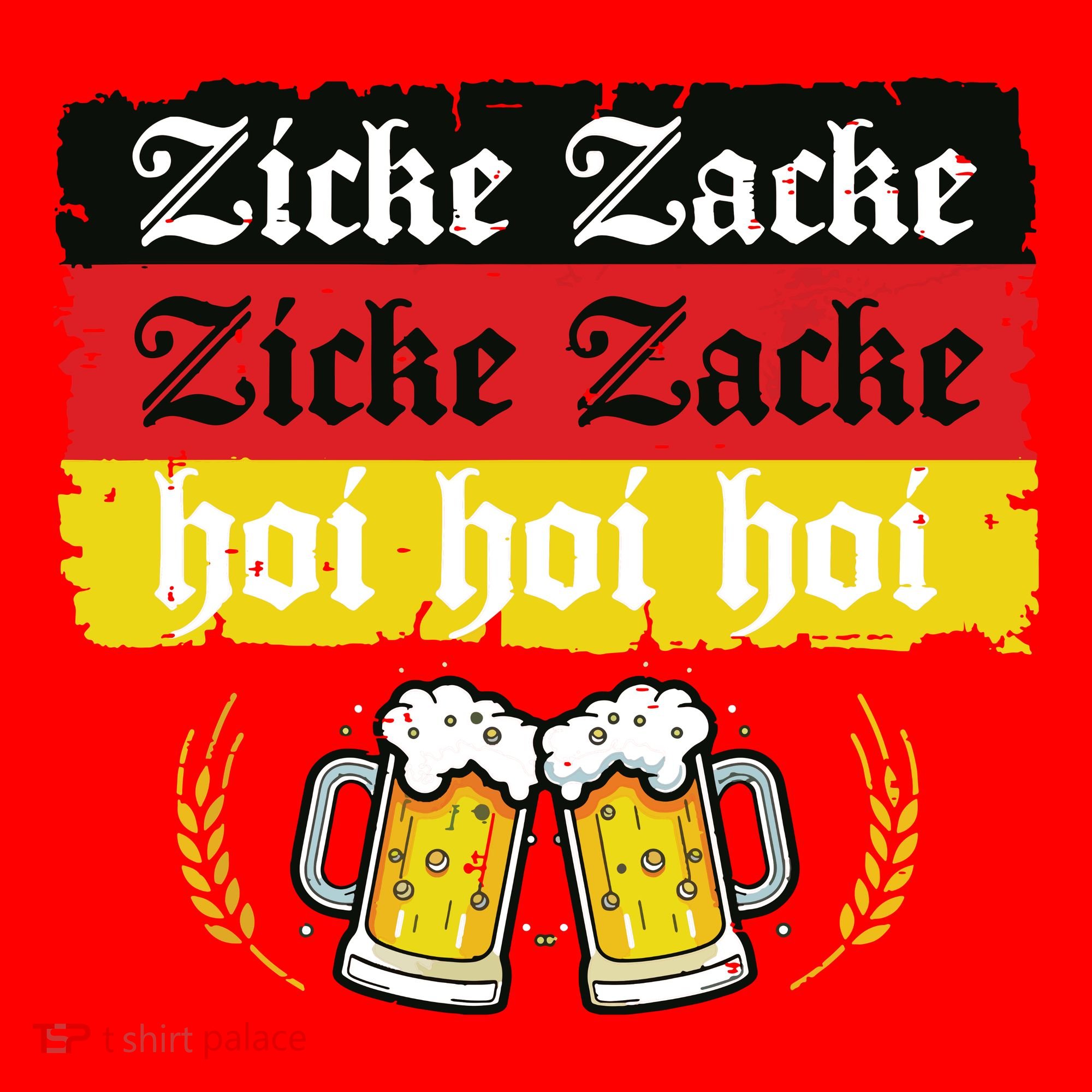 Zicke Zacke Hoi Oktoberfest German Flag Party Funny Santa Hat