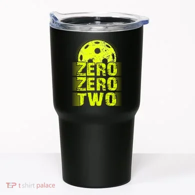 Zero Zero Two Pickleball Player Paddleball Tumbler
