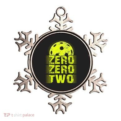 Zero Zero Two Pickleball Player Paddleball Ornament