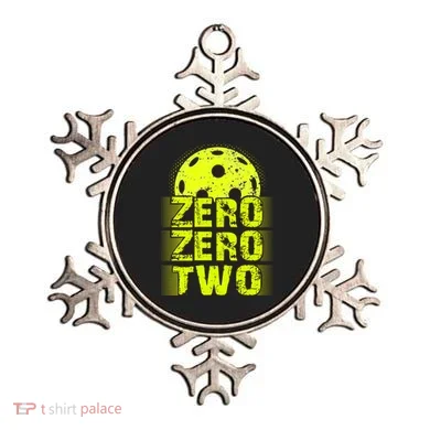 Zero Zero Two Pickleball Player Paddleball Ornament